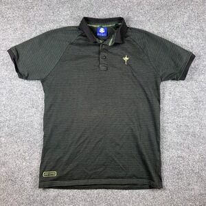 Ryder Cup 2023 Polo Shirt Mens L (Fits M) Green Striped Marco Simone Italy Golf